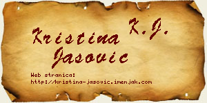 Kristina Jašović vizit kartica